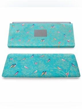 Portmeirion Sara Miller Green Bird Sandwich Tray Platter 14x6